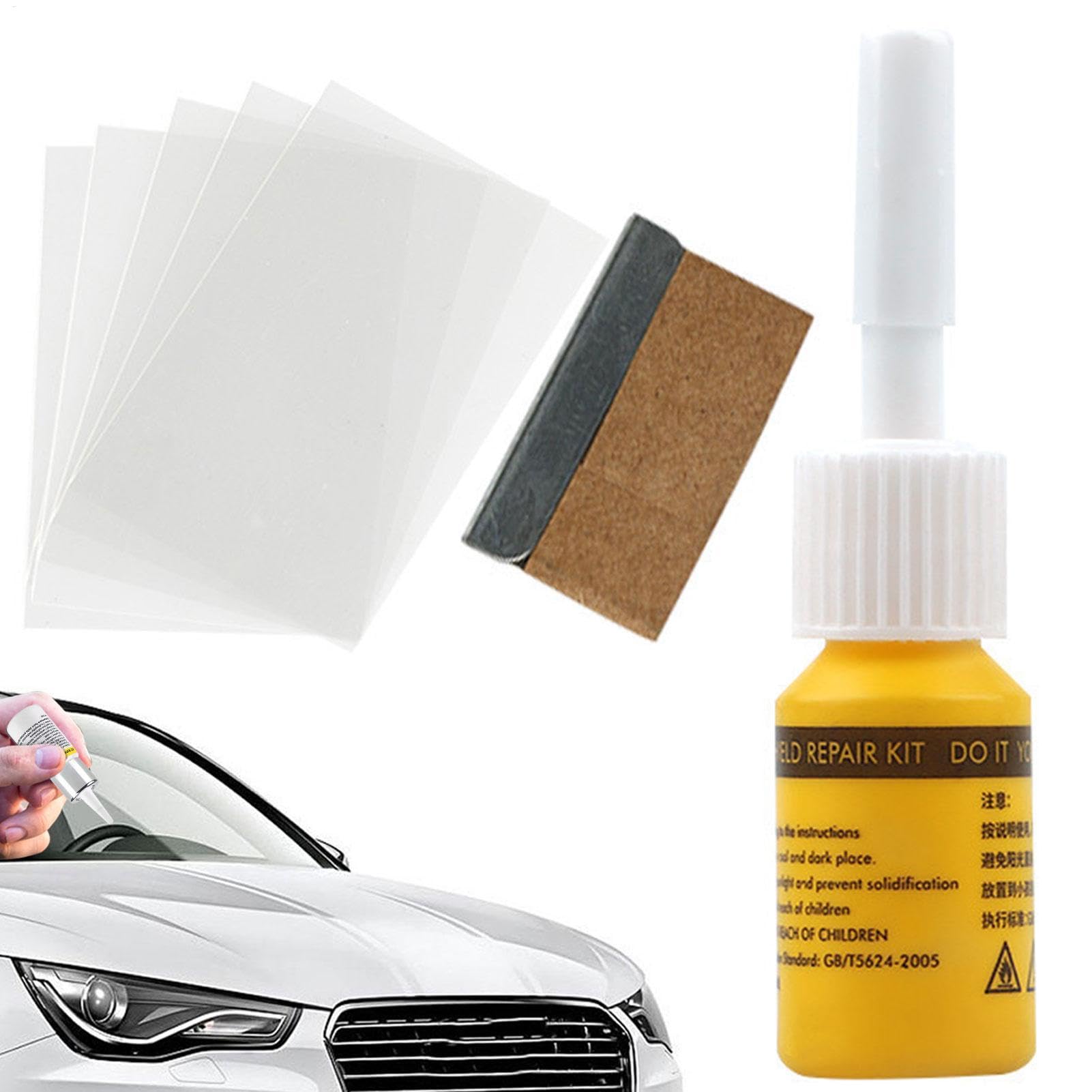 Liakyunf Windschutzscheibe Reparaturset, Auto Glas Reparatur Set Windschutzscheibe Riss Fix, Glasreparaturflüssigkeit Auto, Reparatur Langer Rissen, Löchern, Rissen von Liakyunf