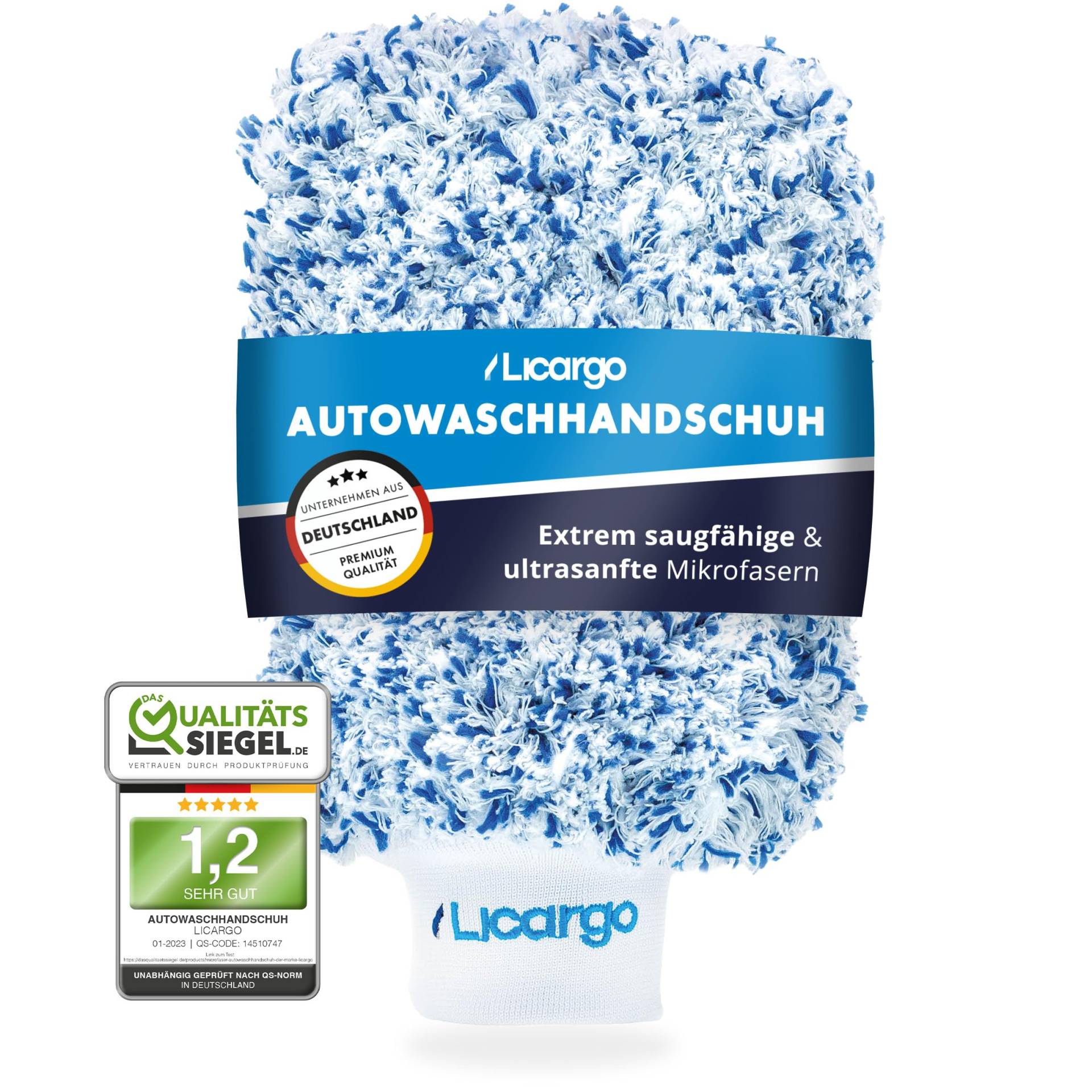 LICARGO® Autowaschhandschuh aus ultraweicher Mikrofaser - extrem saugstark - entfernt hartnäckigen Schmutz mühelos - Waschhandschuh Auto. Mikrofaser Handschuh, Wash Mitt, Auto Handschuh von LICARGO