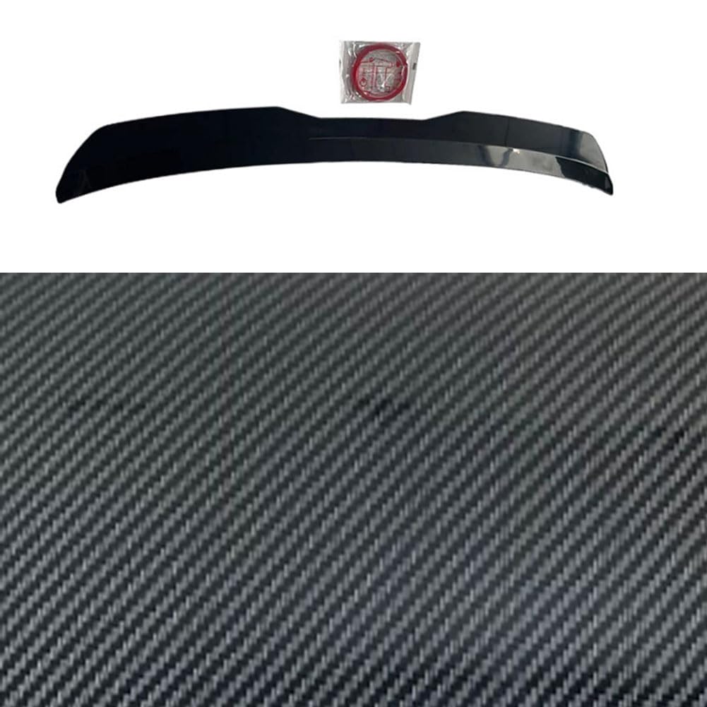 Lidzopas Auto Heckspoiler, Autodach Spoiler Lippe Streifen Spoiler Heckklappenverkleidung mit Klebeband, 99 x 9,5 cm, Kohlefaser-Textur, Schwarz von Lidzopas