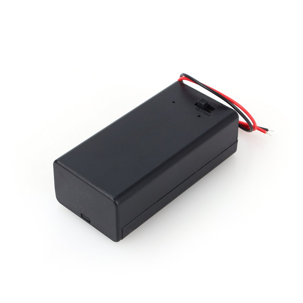9-V-Batteriefach 9-V-Batteriebroche Porta Pila 9-V-Halterabdeckung Aufbewahrungsbox mit EIN-/AUS-Schalter von LiebeWH