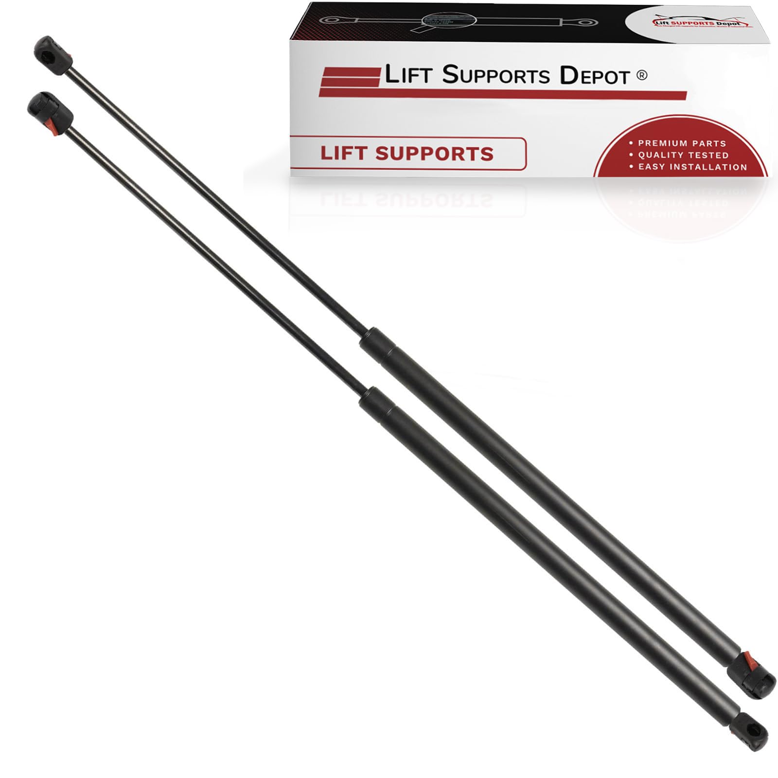 Lift Supports Depot 2 x 10 mm Kugelkopf-Schnellspanner, unterstützt 58,4 cm ausgezogen x 13,6 kg Stoßdämpferstreben von Lift Supports Depot