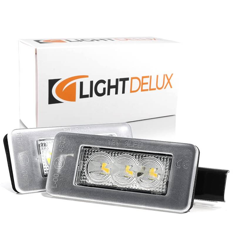 LIGHTDELUX Ersatz für LED Kennzeichenbeleuchtung Canbus mit Zulassung V-032007 von LIGHTDELUX