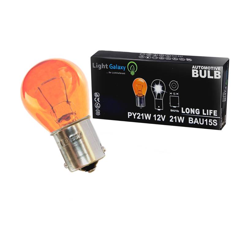 Light Galaxy ... Ihr Lichtlieferant 10x BAU15s PY21W 12V 21W Blinker Lampen Orange Gelb Auto Blinker Birnen Premium Signallicht für Fahrtrichtungsanzeiger von Light Galaxy ... Ihr Lichtlieferant