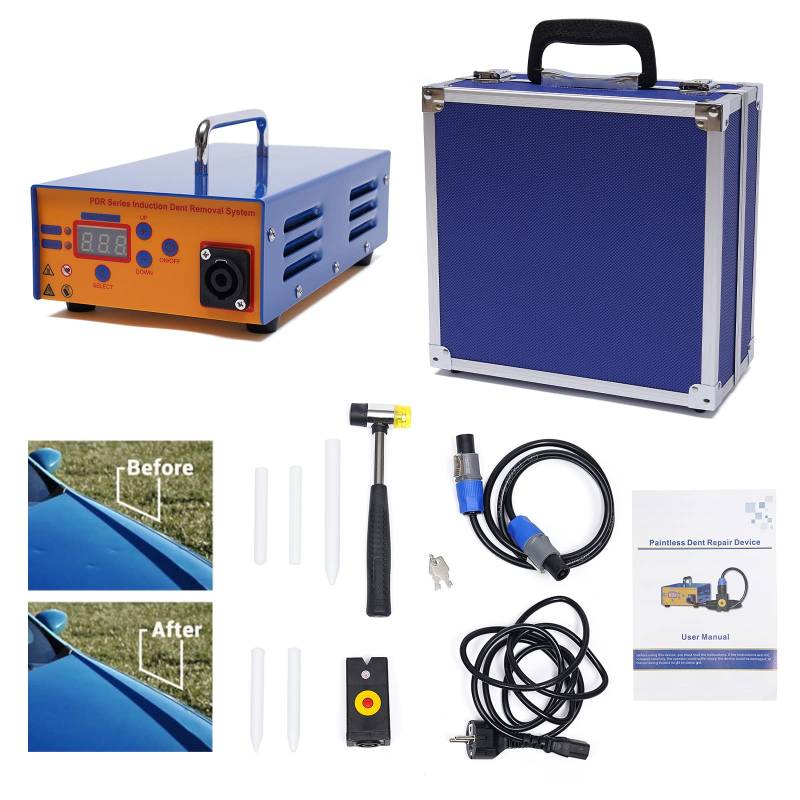 Lightakai Induktionsheizgerät, 1380W 220V Induction Heater Machine Hot Box Auto Beulen Reparatur Set Dellenlifter Ausbeul Werkzeug von Lightakai