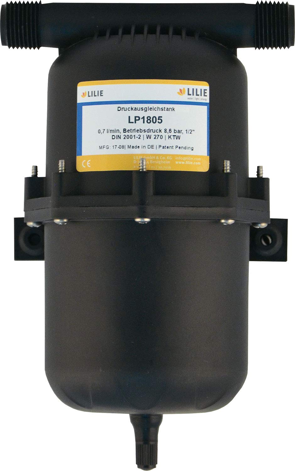 Lilie LP1805 Druckausgleichstank 8,6 bar Druckausgleichsgefäß trinkwasserecht Wasser Tank Camping von Lilie