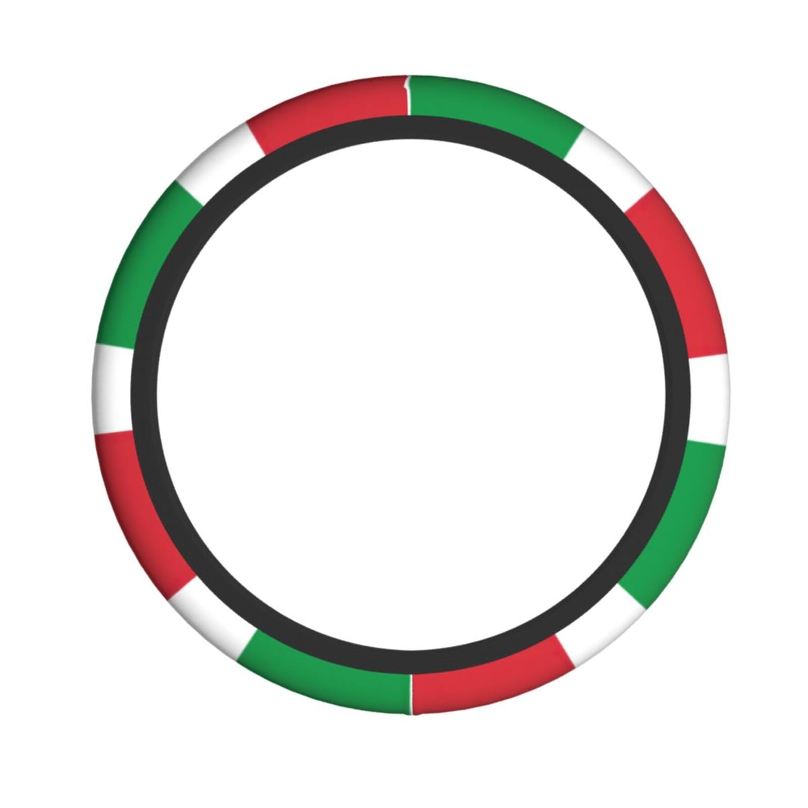 Universal-Rad-Lenkabdeckung, Motiv: Italienische Flagge, 38,1 cm, rutschfest, elastisch, passend für die meisten Autos von LimPac