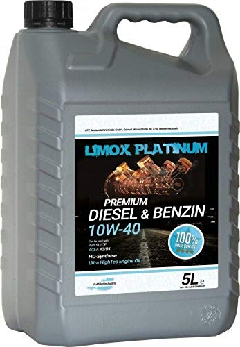 Limox Platinum Diesel & Benzin 10W-40 Motoröl 5-Liter, Made in Germany - Fullfilled in Austria, 5-L Leichtlauf-Motorenöl von Limox Platinum