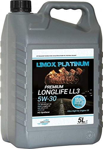 Limox Platinum Longlife LL3 5W-30 Motoröl 5-Liter, ACEA C3, 504 00/507 00, MB 229.51, Longlife-04, 5l (WIV) Motorenöl von Limox