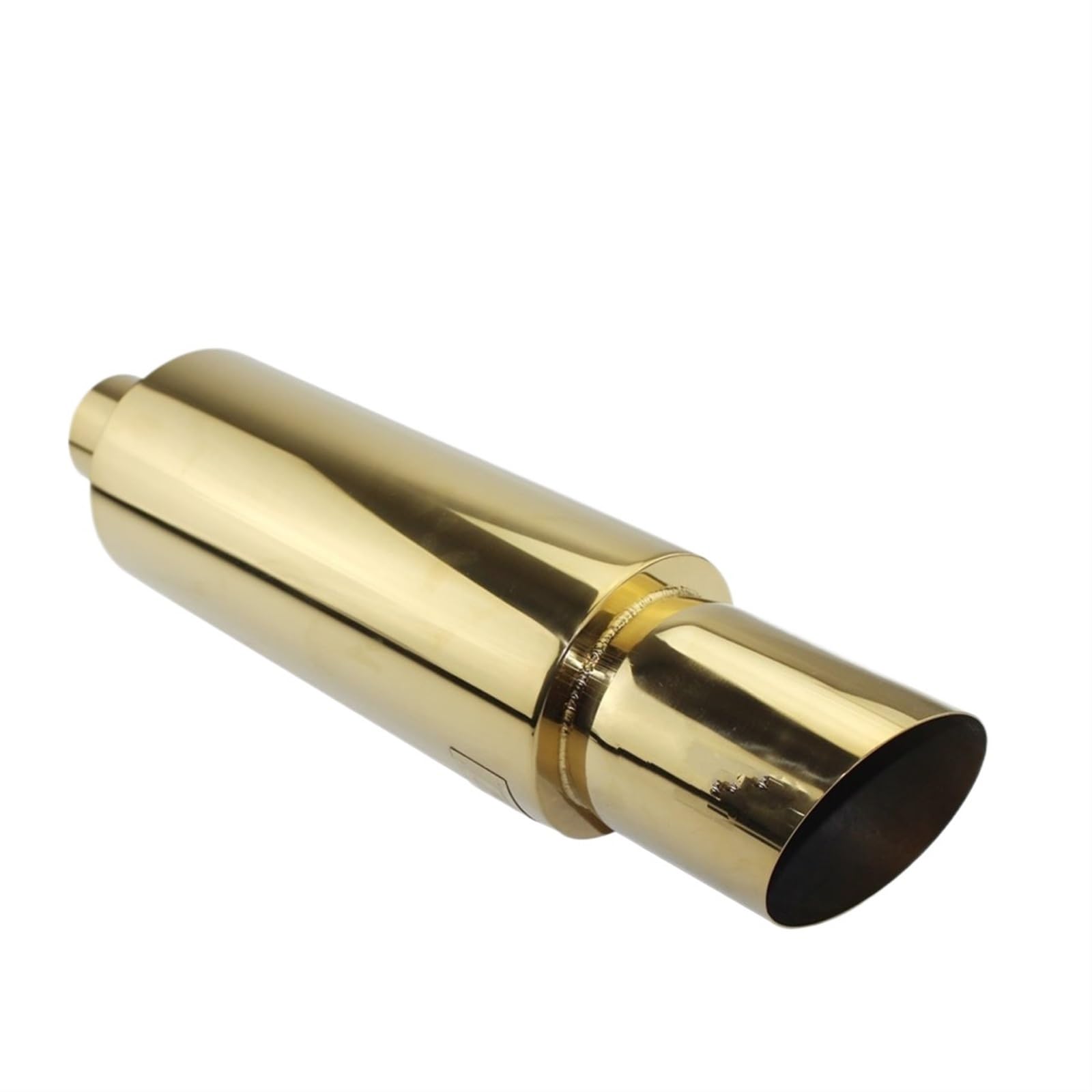 Auspuff Endrohr Auto-Auspuffanlagen Schalldämpfer Endrohr Universal Edelstahl Außendurchmesser 63MM 76Mm Auslass 101 Mm Abgeschrägtes Crimpen Auspuff(GOLDEN 63MM) von LinQianBhD