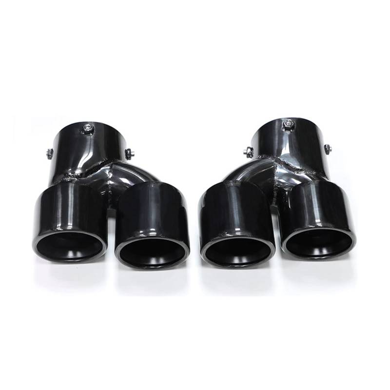 Auspuff Endrohr Auto Quad Auspuffspitze Für G22 Für G23 Für G26 Für M440i Dual Auspuffrohr Schalldämpfer Spitze Abgasanlage Düse Endrohr Auspuff(Black A) von LinQianBhD