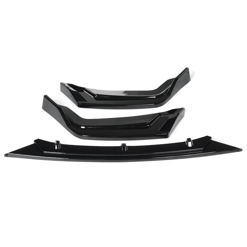 Auto Frontspoiler Lippe 3 Stück Auto Vorderen Stoßfänger Lip Deflektor Lippen Splitter Körper Kit Spoiler Schutz Abdeckung Für Civic Für Fließheck 2016 2017 2018 2019 2020 Auto Frontspoiler(Glossy Bla von LinQianBhD