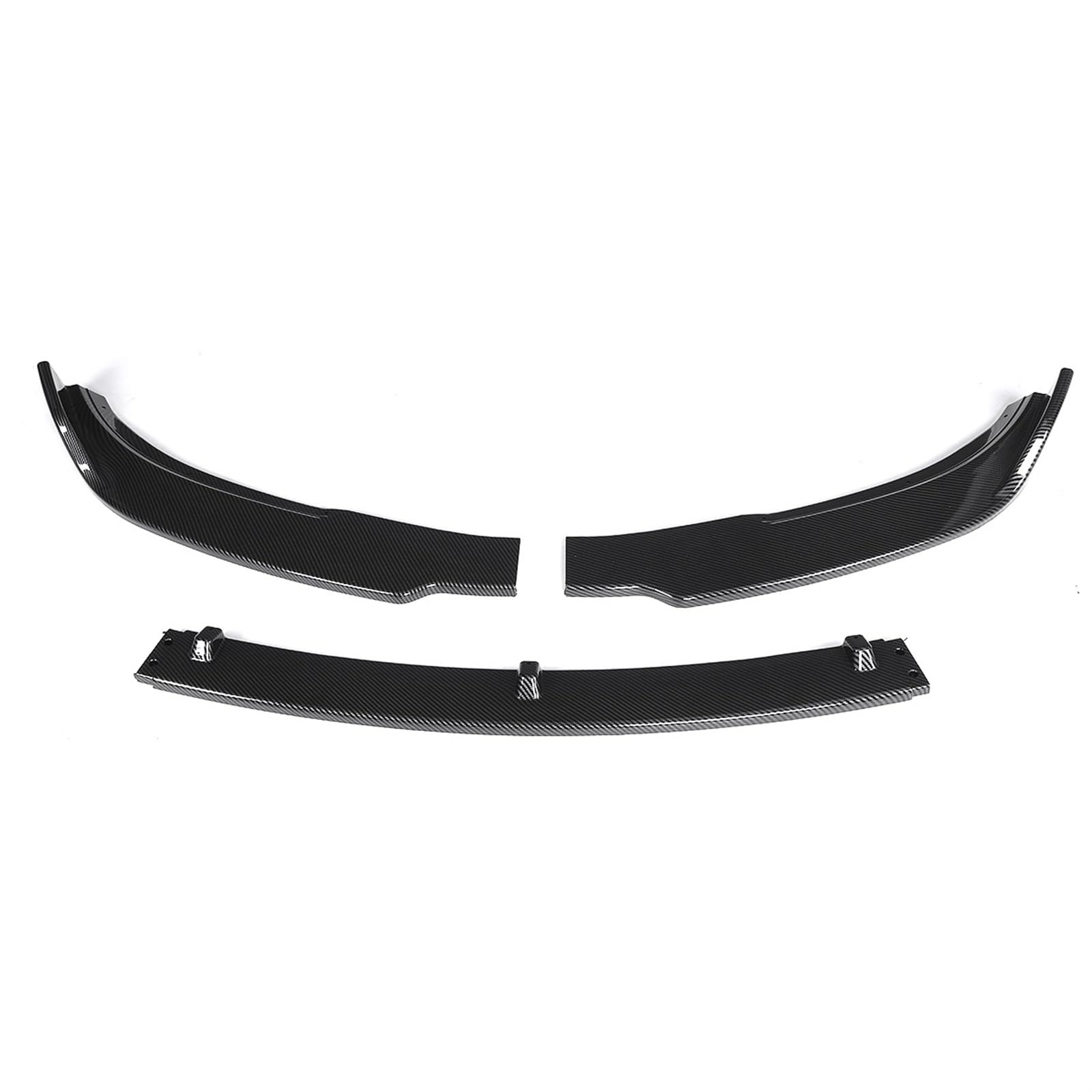 Auto Frontspoiler Lippe 3PCS Auto Front Lippe Kinn Stoßstange Spoiler Splitter Körper Kit Abdeckung Deflektor Lippen Schutz Für Tesla Für Modell 3 2016-2018 2019 2020 2021 Auto Frontspoiler(Carbon Fib von LinQianBhD