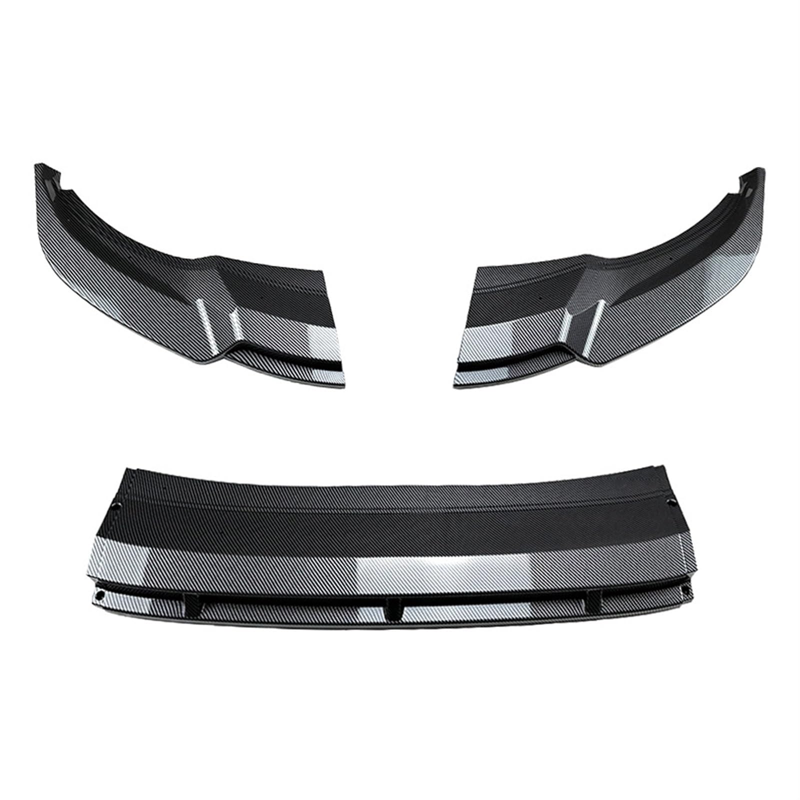 Auto Frontspoiler Lippe 3Pcs Frontschürze Diffusor Spoiler Splitter ABS Glanz Schwarz Auto Modifikation Kits Für Tiguan Für Rleitung 2021 2022 2023 + Auto Frontspoiler(Carbon Look) von LinQianBhD