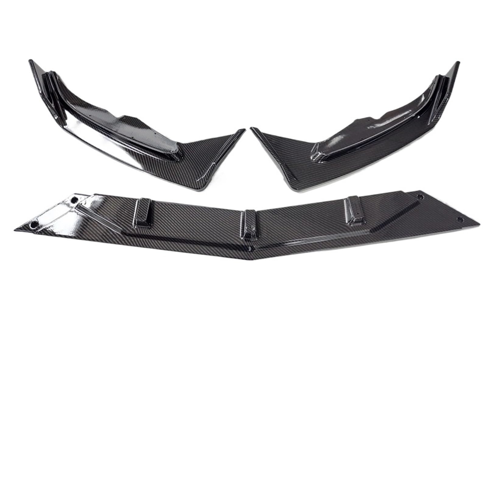 Auto Frontspoiler Lippe Auto Frontspoiler Kinn Splitter Lip Deflektor Diffusor ABS Material Für Chevrolet Für Cavalier Für Onix 2020 Auto Frontspoiler(Carbon Fiber Look) von LinQianBhD