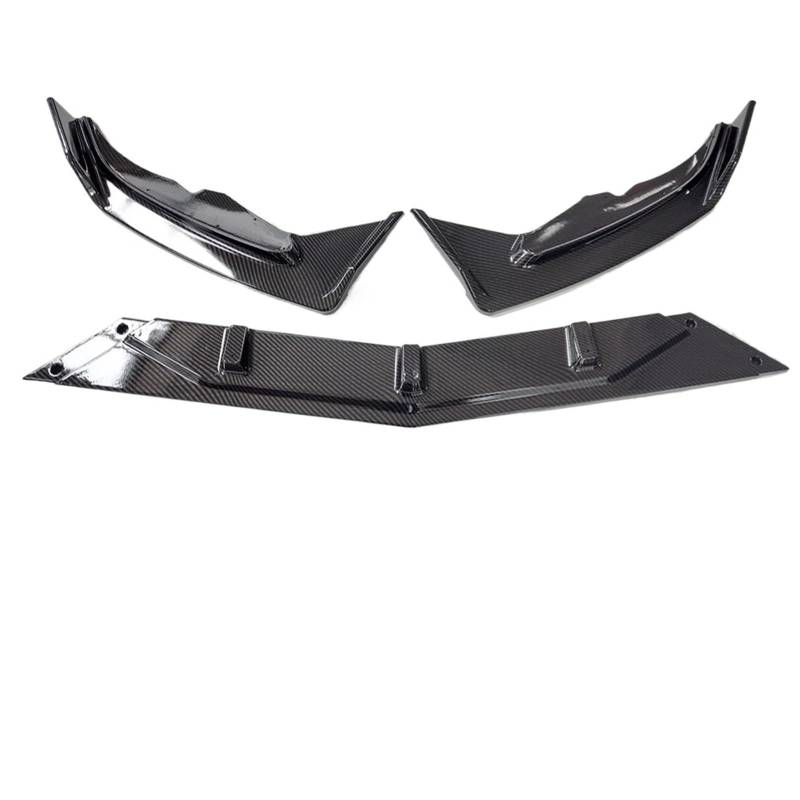 Auto Frontspoiler Lippe Auto Frontspoiler Kinn Splitter Lip Deflektor Diffusor ABS Material Für Chevrolet Für Cavalier Für Onix 2020 Auto Frontspoiler(Carbon Fiber Look) von LinQianBhD