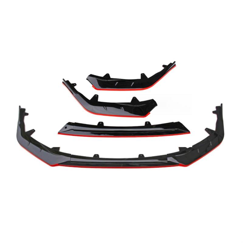 Auto Frontspoiler Lippe Auto Vorderen Stoßfänger Lip Diffusor Spoiler Für Toyota Für Corolla Für SE Für XSE Für Sport 2021 2022 2023 Auto Frontspoiler(Black Red) von LinQianBhD