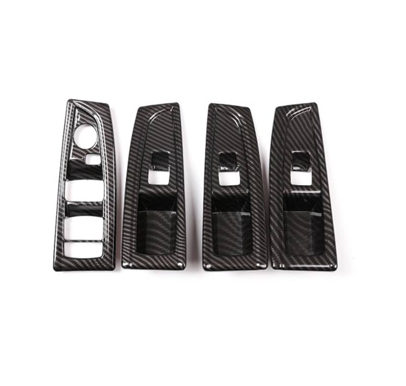 Auto Trim Abdeckung Rahmen Zubehör Für 2 Serie Für F45 Für F46 2015 2016 2017 2018 2019 Auto Fensterheber Schalter Panel Trim Abdeckung Rahmen ABS Chrom Innen Aufkleber(Style A-Carbon Fiber) von LinQianBhD