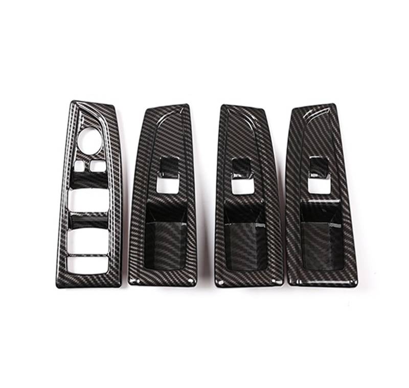 Auto Trim Abdeckung Rahmen Zubehör Für 2 Serie Für F45 Für F46 2015 2016 2017 2018 2019 Auto Fensterheber Schalter Panel Trim Abdeckung Rahmen ABS Chrom Innen Aufkleber(Style B-Carbon Fiber) von LinQianBhD