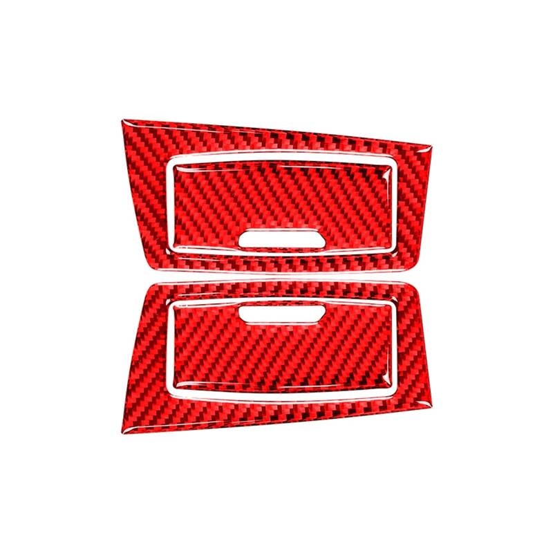 Auto Trim Abdeckung Rahmen Zubehör Für 3 Serie Für F30 2013 2014 2015 2016 2017 2018 Carbon Fiber Innen Auto Hinten Tür Armlehne Lagerung Box Trim Abdeckung Rahmen Aufkleber(Red) von LinQianBhD