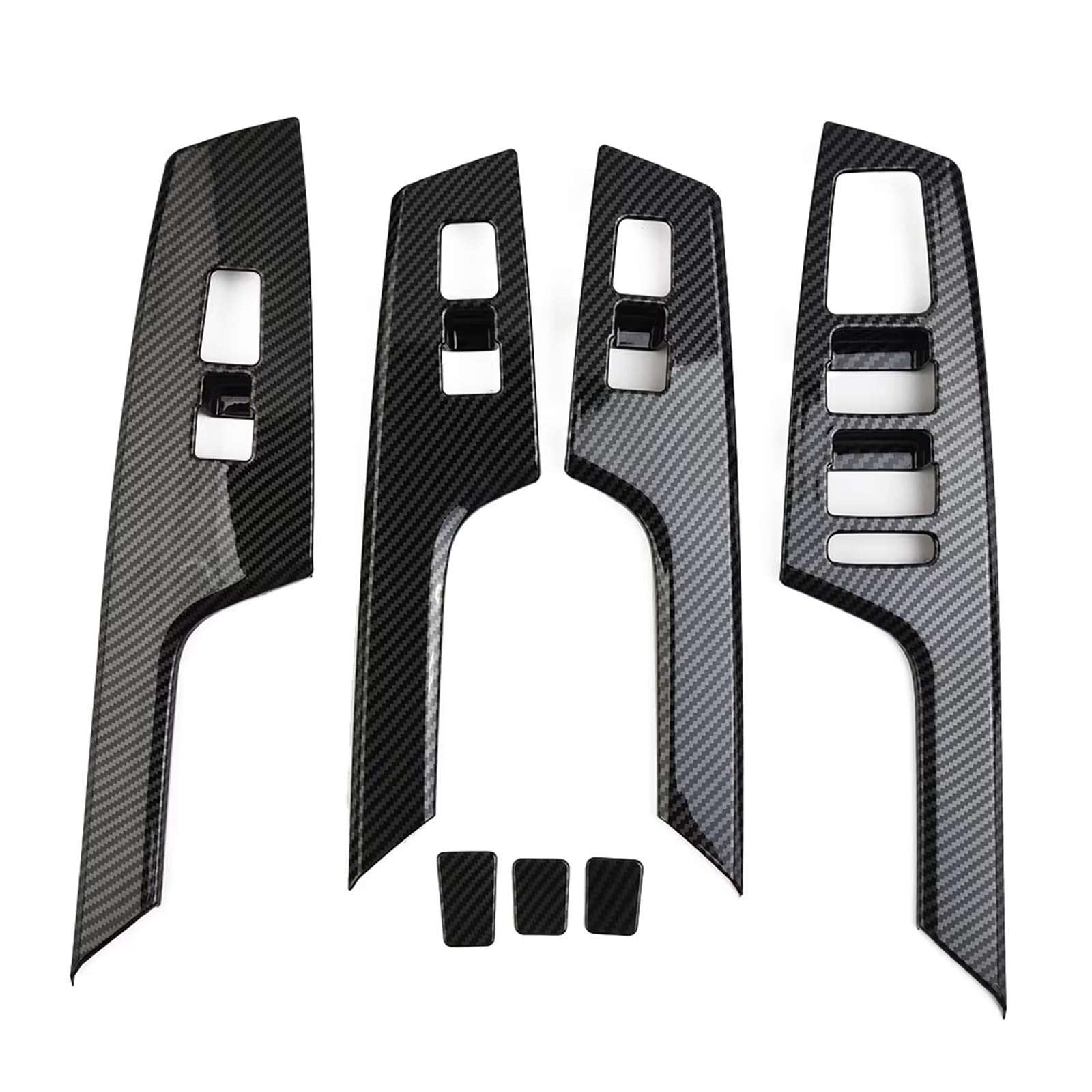 Auto Trim Abdeckung Rahmen Zubehör Für Kia Für EV6 7 Stück Tür Schalter Panel Dekorative Aufkleber Auto Innen Tür Griff Bowl Covers Trim Carbon Faser von LinQianBhD