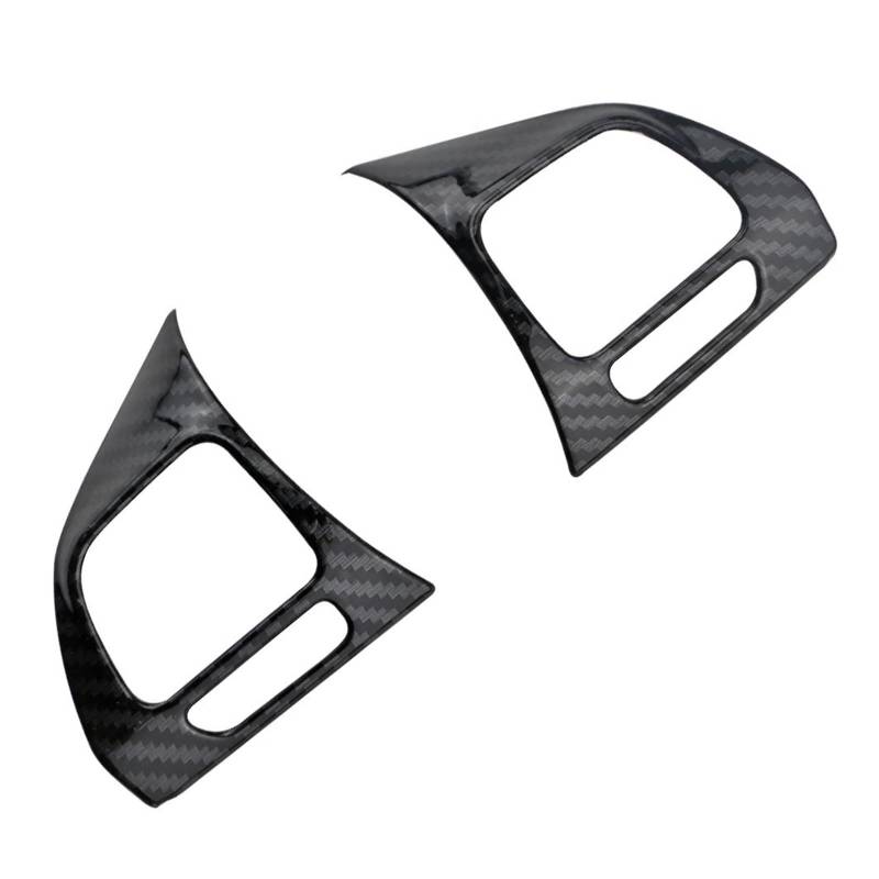 Auto Trim Abdeckung Rahmen Zubehör Für VW Für Golf Für MK6 Für Passat Für B7 Für CC Für EOS Für Tiguan Für Jetta Für Caddy Für Sharan Auto Lenkrad Panel Aufkleber Trim Abdeckung(Carbon Fiber Black) von LinQianBhD