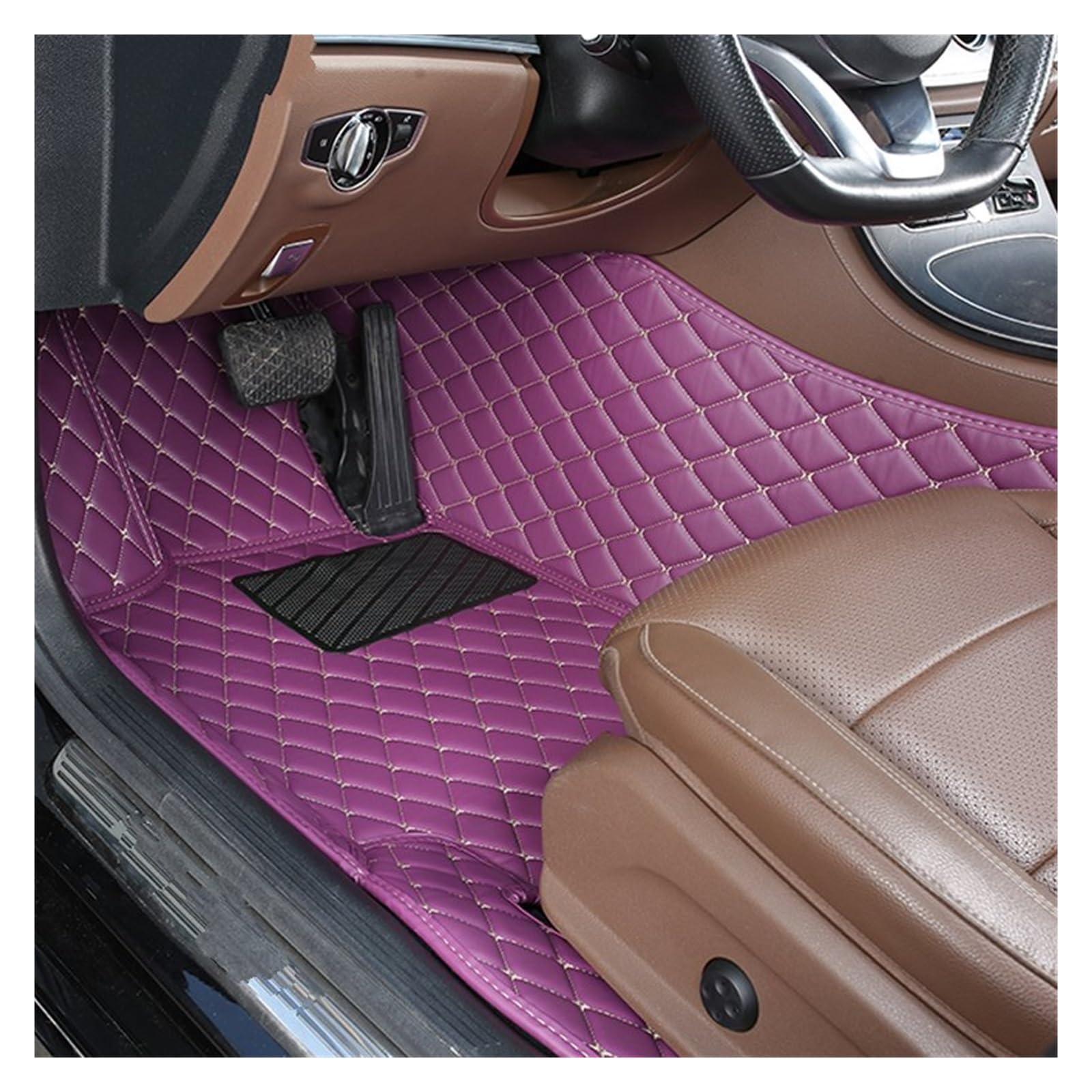 Autofußmatten 1 PCS Custom Leder Auto Fußmatten Für Chevrolet Für Onix 2019 2020 2021 2022 Auto Innen Zubehör Teppiche Teppiche Fuß Pads Automatten(8 Driver Mat) von LinQianBhD