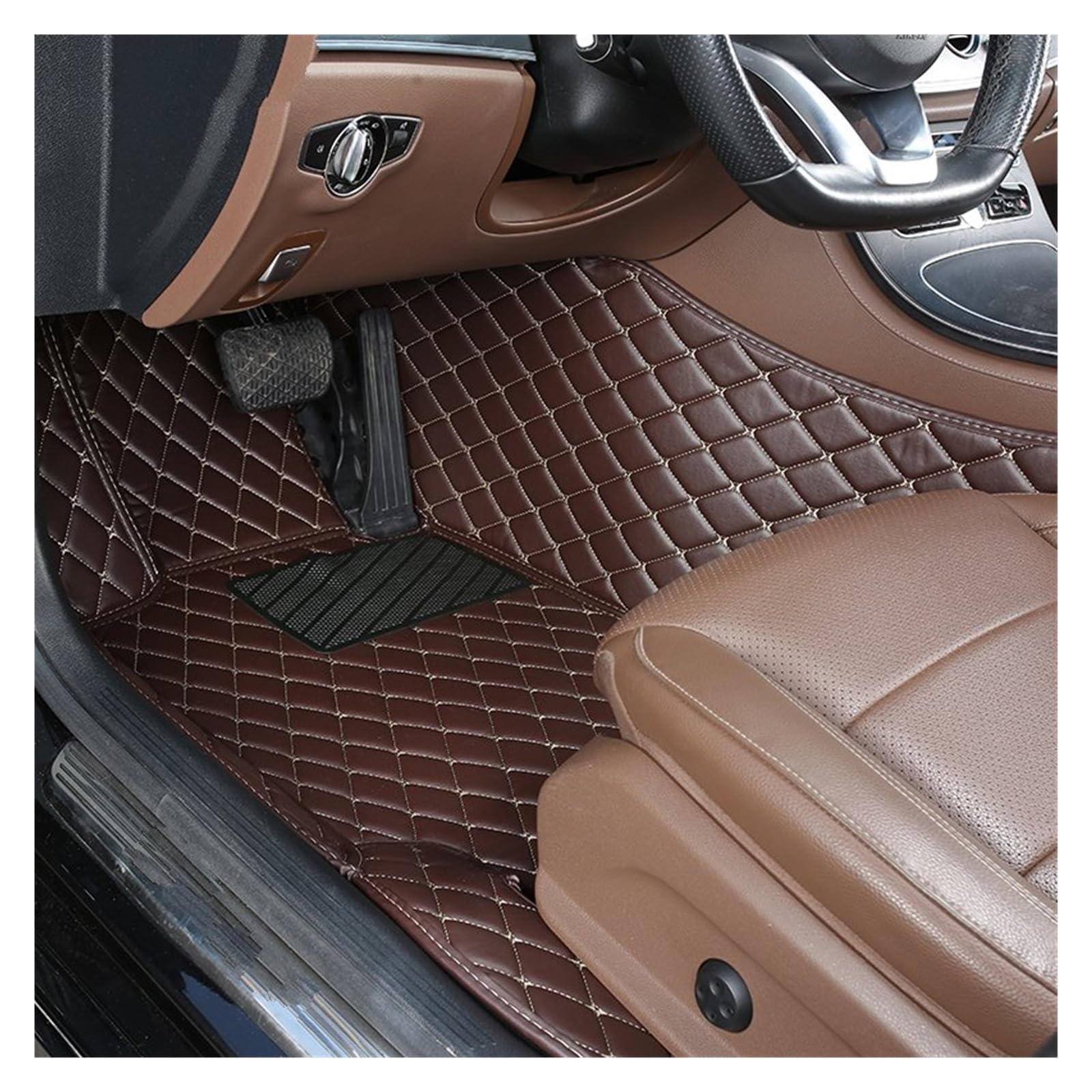 Autofußmatten 1 PCS Custom Leder Auto Fußmatten Für Chevrolet Für Onix 2019-2022 Auto Innen Zubehör Teppiche Teppiche Fuß Pads Automatten(28 Driver Mat) von LinQianBhD