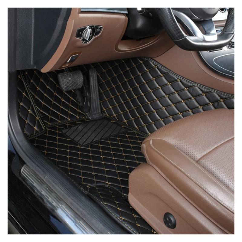 Autofußmatten Auto Boden Matte Für Hyundai Für Tucson 2006 2007 2008 2009 2010 2011 2012 2013 2014 Fuß Pad Innen Auto Zubehör Automatten(Driver-Black Gold) von LinQianBhD