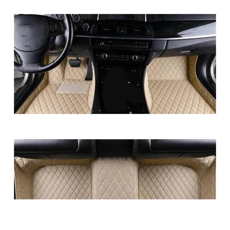 Autofußmatten Auto Boden Matte Innen Zubehör Leder Teppiche Teppiche Fuß Pads Für A3 Für 8P 2004-2010 Automatten(Left Hand Drive,Beige 1set) von LinQianBhD