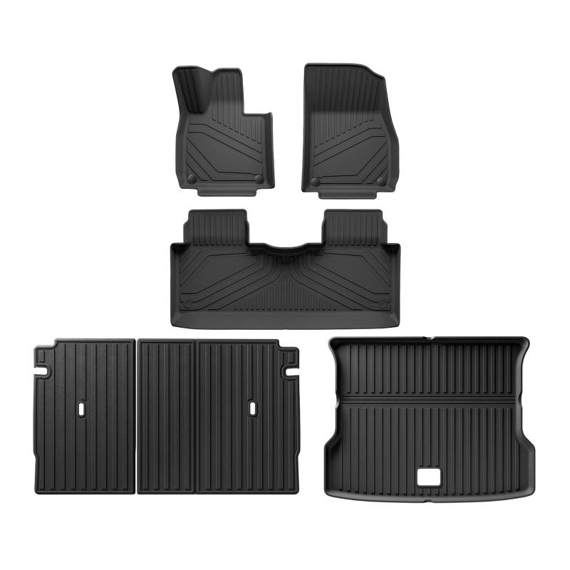 Autofußmatten Auto Fußmatten Cargo Liner Kofferraum Pad TPE 3D Fußmatte Wasserdicht Geruchlos Tablett Set Für Xpeng Für G6 Automatten(G6 LHD 6pcs) von LinQianBhD