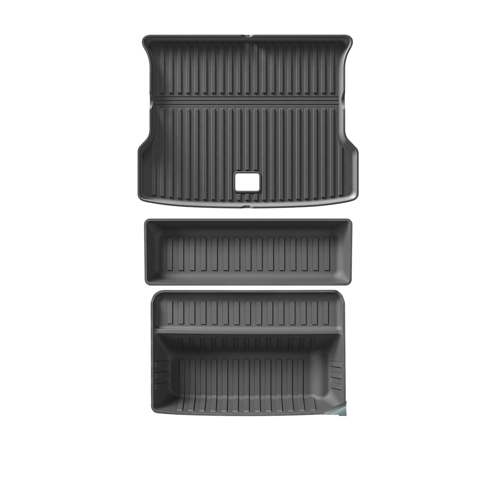 Autofußmatten Auto Fußmatten Cargo Liner Kofferraum Pad TPE 3D Fußmatte Wasserdicht Geruchlos Tablett Set Für Xpeng Für G6 Automatten(G6 Trunk 3pc) von LinQianBhD