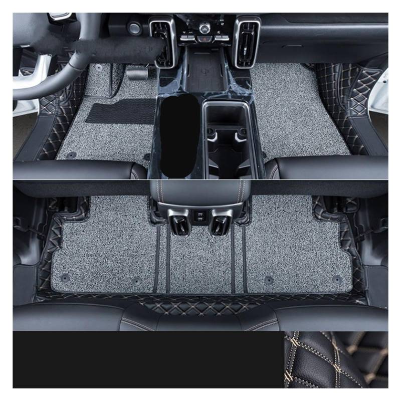 Autofußmatten Auto Fußmatten Teppich PU Leder Fuß Pad Innen Floorliner Auto Zubehör Für Haval Für Dargo 2021-2024 Automatten(Double Layer Black A) von LinQianBhD