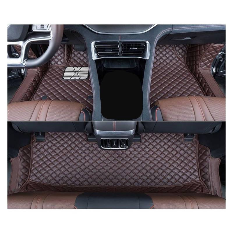 Autofußmatten Auto Fußmatten Teppich PU Leder Fuß Pad Innen Floorliner Auto Zubehör Für Haval Für Dargo 2021-2024 Automatten(Single Layer Brown) von LinQianBhD