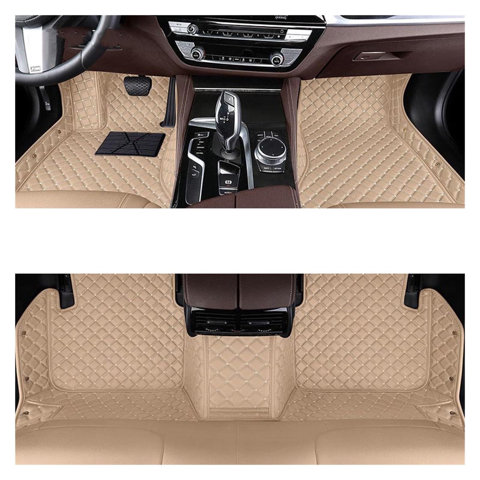 Autofußmatten Auto Teppiche Fuß Coche Zubehör Benutzerdefinierte Auto Fußmatten Für Benz Für ML Für W164 Für W166 2005-2017 Automatten(Beige,2012-2017 for W166) von LinQianBhD