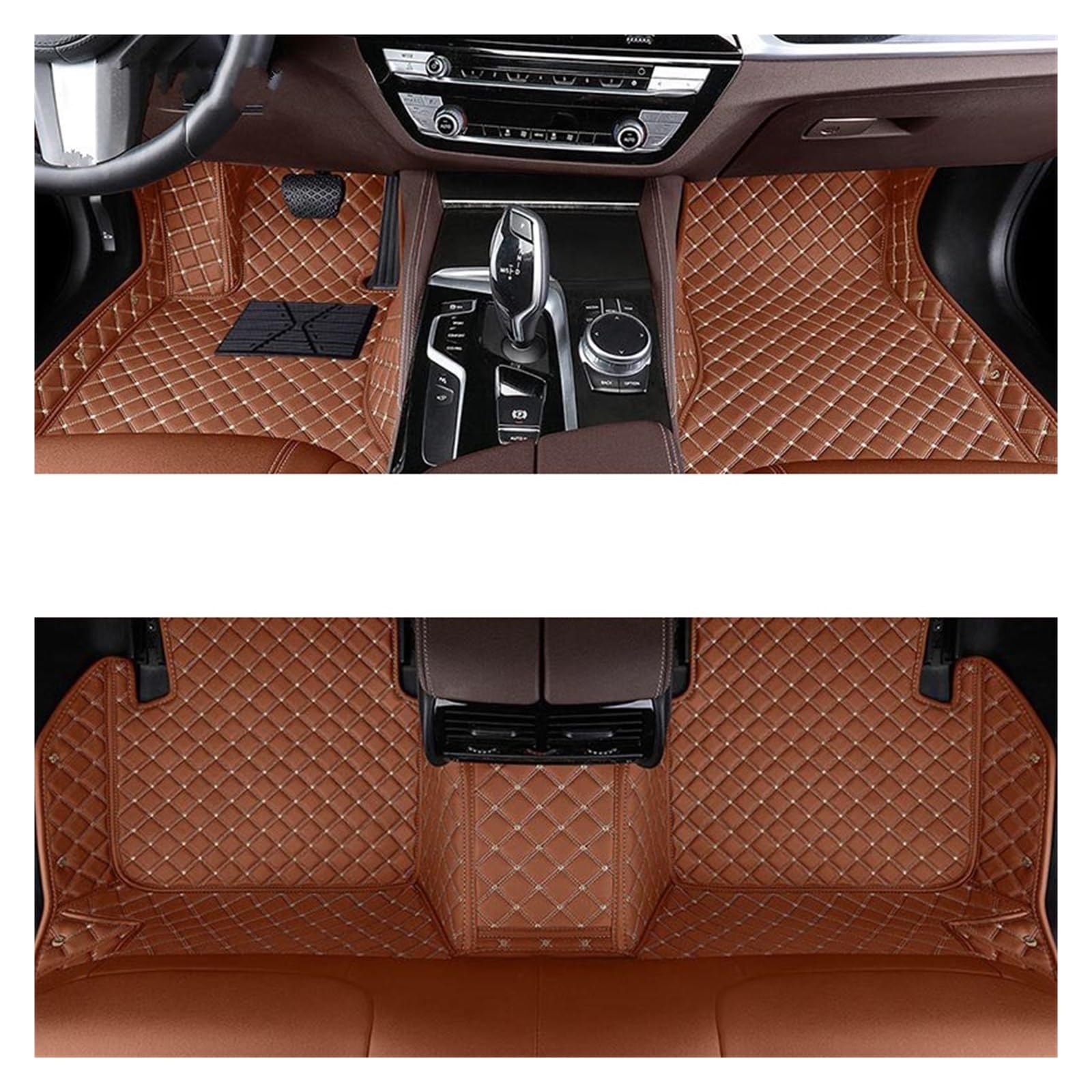 Autofußmatten Benutzerdefinierte Auto Fußmatten Auto Teppiche Fuß Coche Zubehör Für Toyota Für Land Für Cruiser 100 200 300 1997-2023 Automatten(Brown,2007-2020) von LinQianBhD