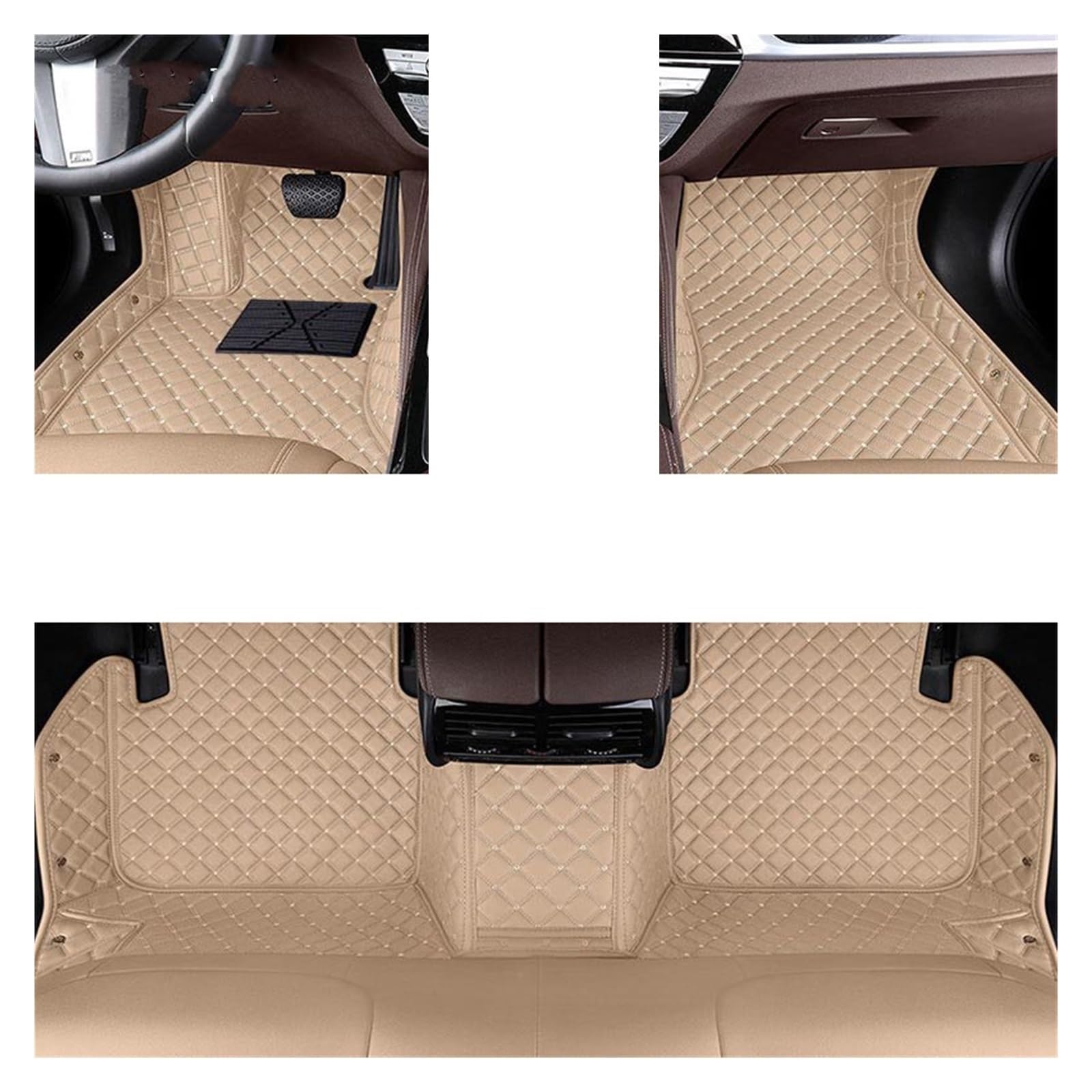 Autofußmatten Benutzerdefinierte Auto Fußmatten Für Benz Für ML Für W164 Für W166 2005-2017 Auto Teppiche Fuß Coche Automatten(Beige,2005-2011 for W164) von LinQianBhD