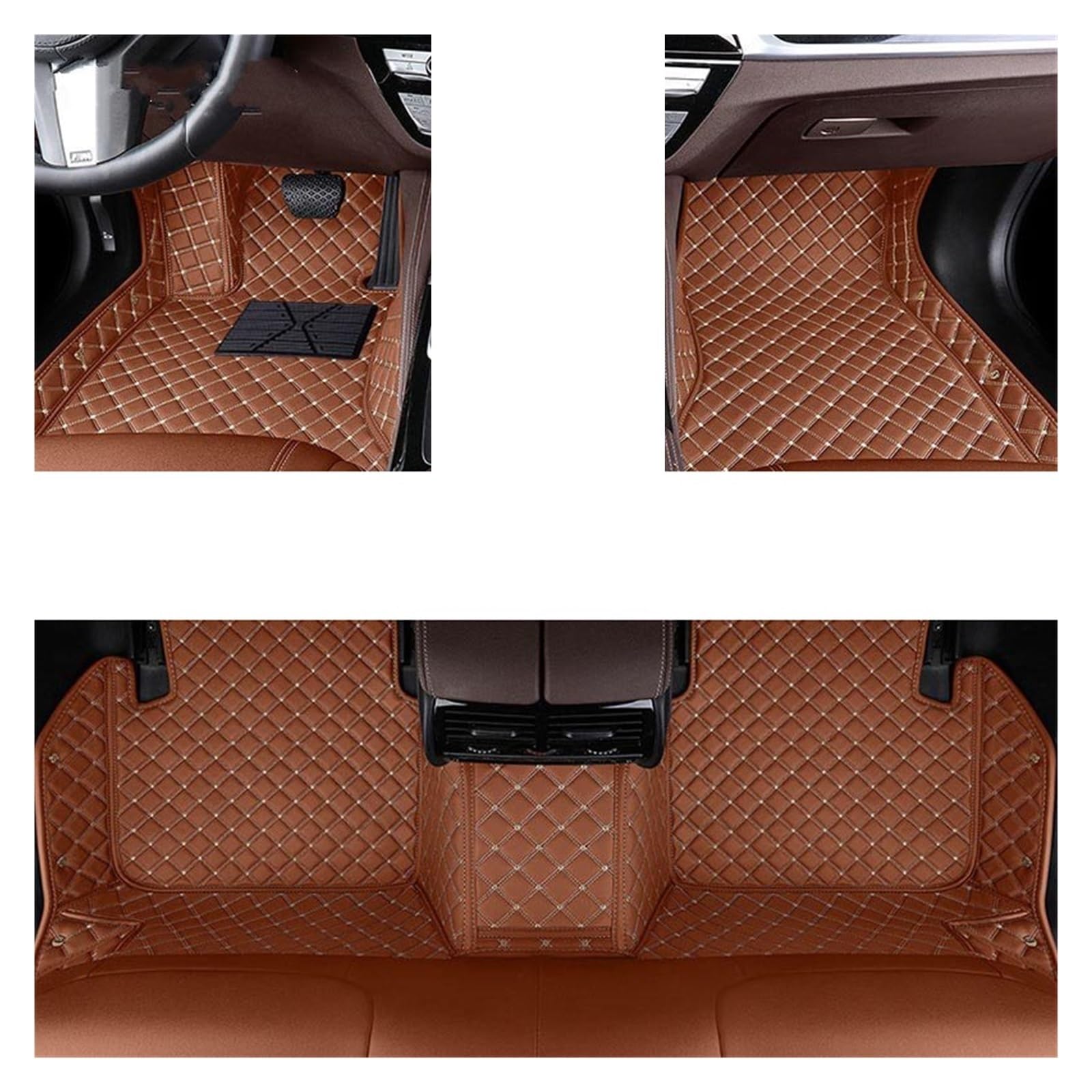 Autofußmatten Benutzerdefinierte Auto Fußmatten Für Benz Für ML Für W164 Für W166 2005-2017 Auto Teppiche Fuß Coche Automatten(Brown,2012-2017 for W166) von LinQianBhD