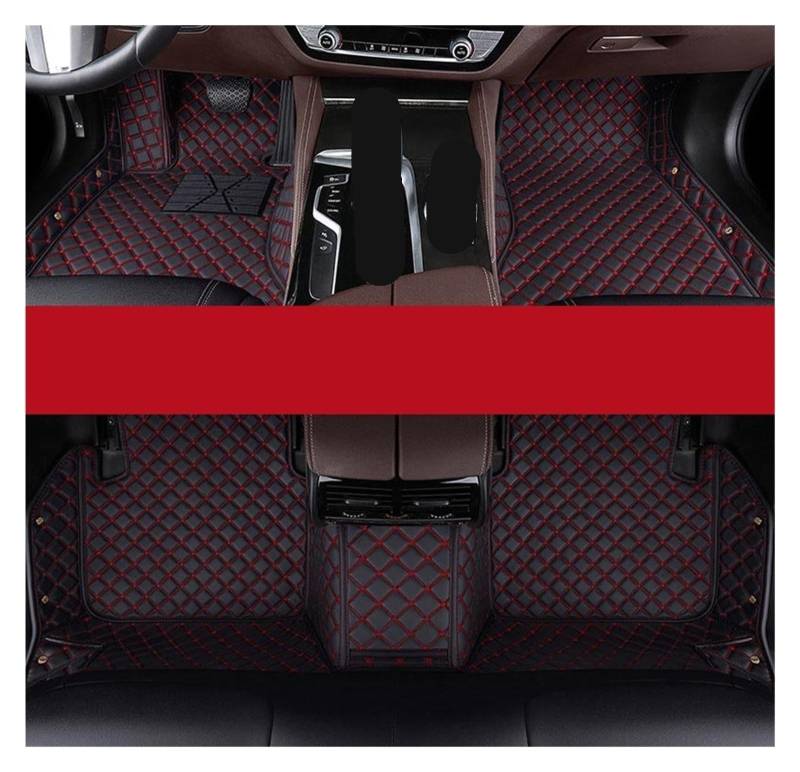 Autofußmatten Custom Car Fußmatten Für Lexus Für GX Für GX460 Für GX470 2001-2023 Auto Teppiche Fuß Coche Zubehör Automatten(Black-red,2001-2009) von LinQianBhD