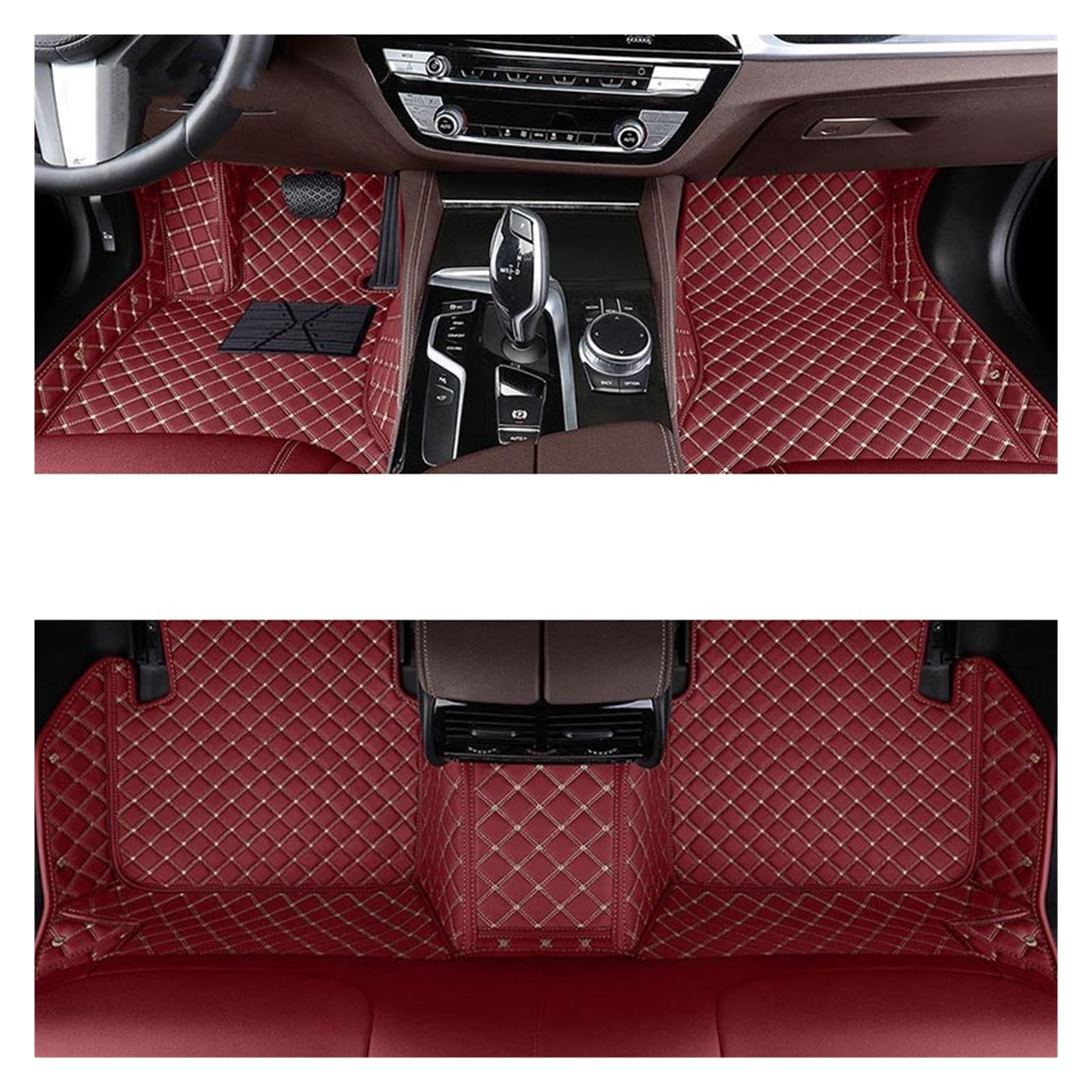 Autofußmatten Custom Car Fußmatten Für X6 Für E71 Für E72 Für F16 Für F86 Für G06 Für G96 Auto Teppiche Fuß Coche Automatten(Wine red,2015-2019 F16F86) von LinQianBhD