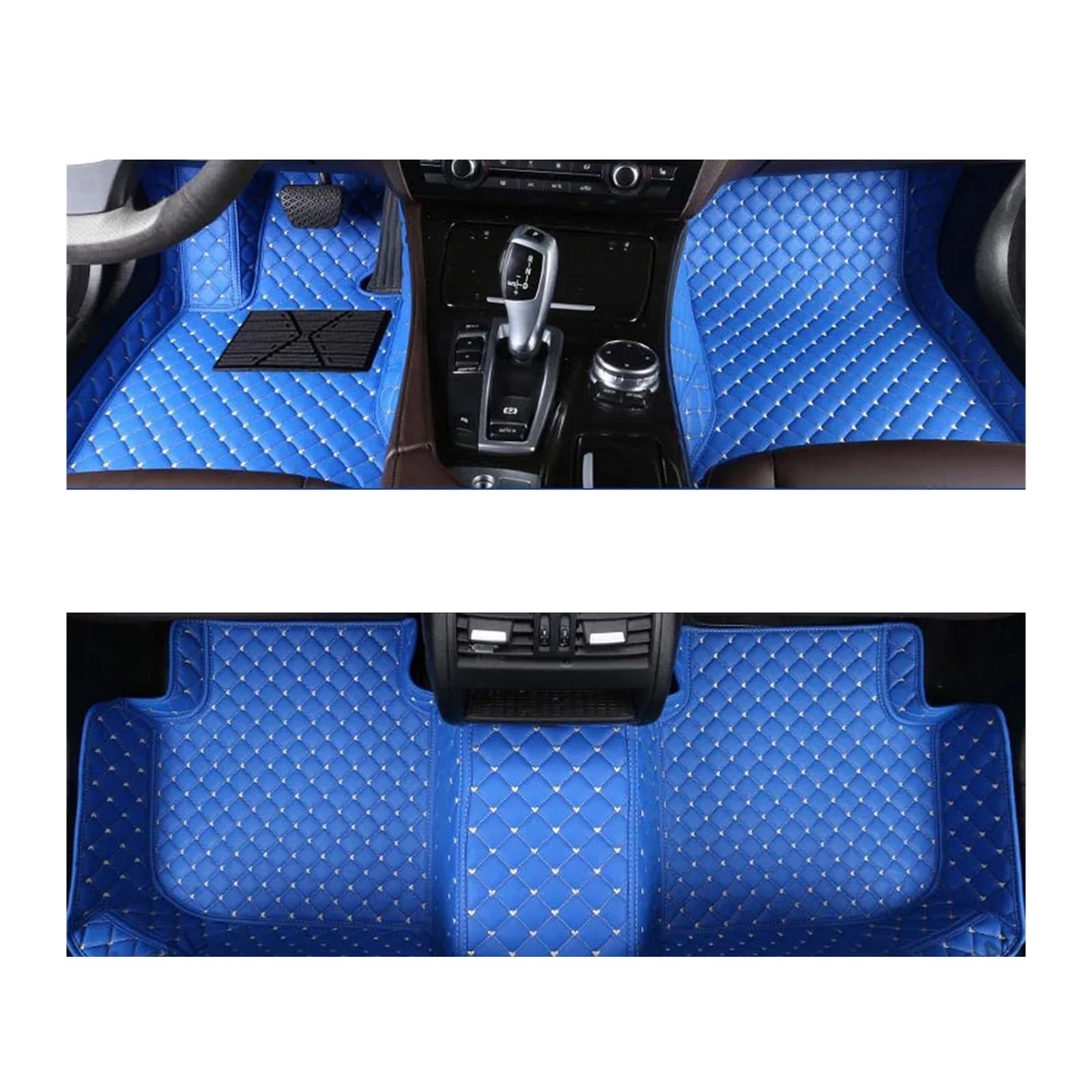 Autofußmatten Für Ford Für Mustang 2021 2020 2019 2018 2017 2016 2015 Auto Fußmatten Interior Styling Leder Teppiche Auto Schutz Automatten(3PC Floor mat 13,Left Steering Wheel) von LinQianBhD