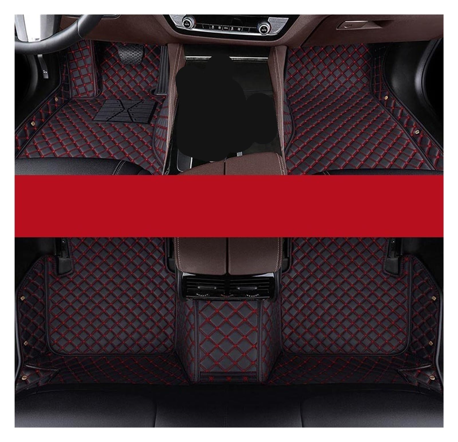 Autofußmatten Für Lexus Für GX Für GX460 Für GX470 2001-2023 Custom Car Fußmatten Auto Teppiche Fuß Coche Zubehör Automatten(Black-red,2001-2009) von LinQianBhD