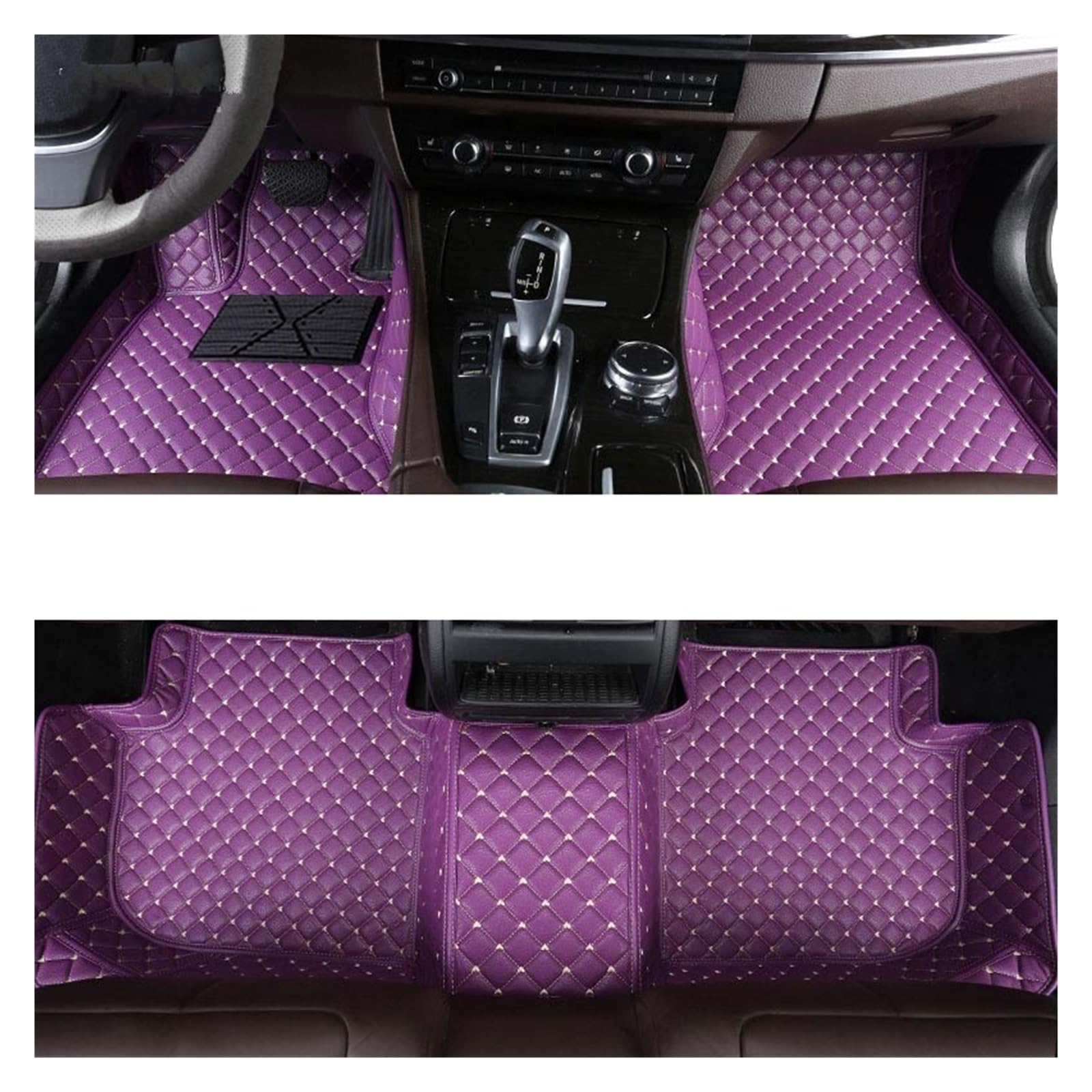 Autofußmatten Für X6 Für E71 Für E72 Für F16 Für F86 Für G06 Für G96 Custom Car Fußmatten Auto Teppiche Fuß Coche Automatten(Purple,2015-2019 F16F86) von LinQianBhD