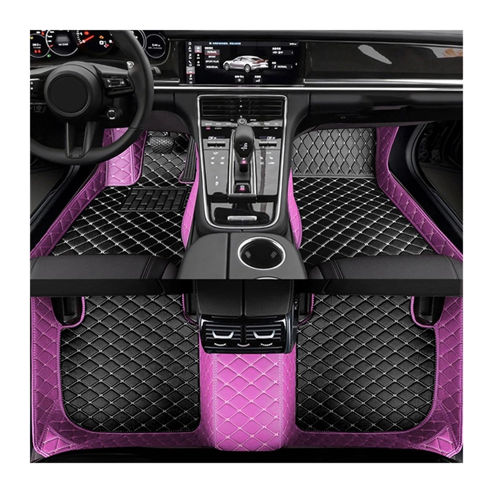 Autofußmatten Innen Zubehör Leder Teppiche Teppiche Fuß Pads Auto Boden Matte Für A3 Für 8P 2004-2010 Automatten(Right Hand Drive,1set floormat14) von LinQianBhD