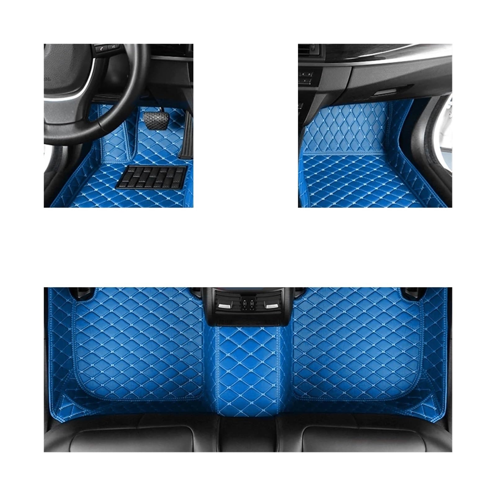 Autofußmatten Innen Zubehör Leder Teppiche Teppiche Fuß Pads Auto Boden Matte Für A3 Für 8P 2004-2010 Automatten(Right Hand Drive,Blue 1set) von LinQianBhD