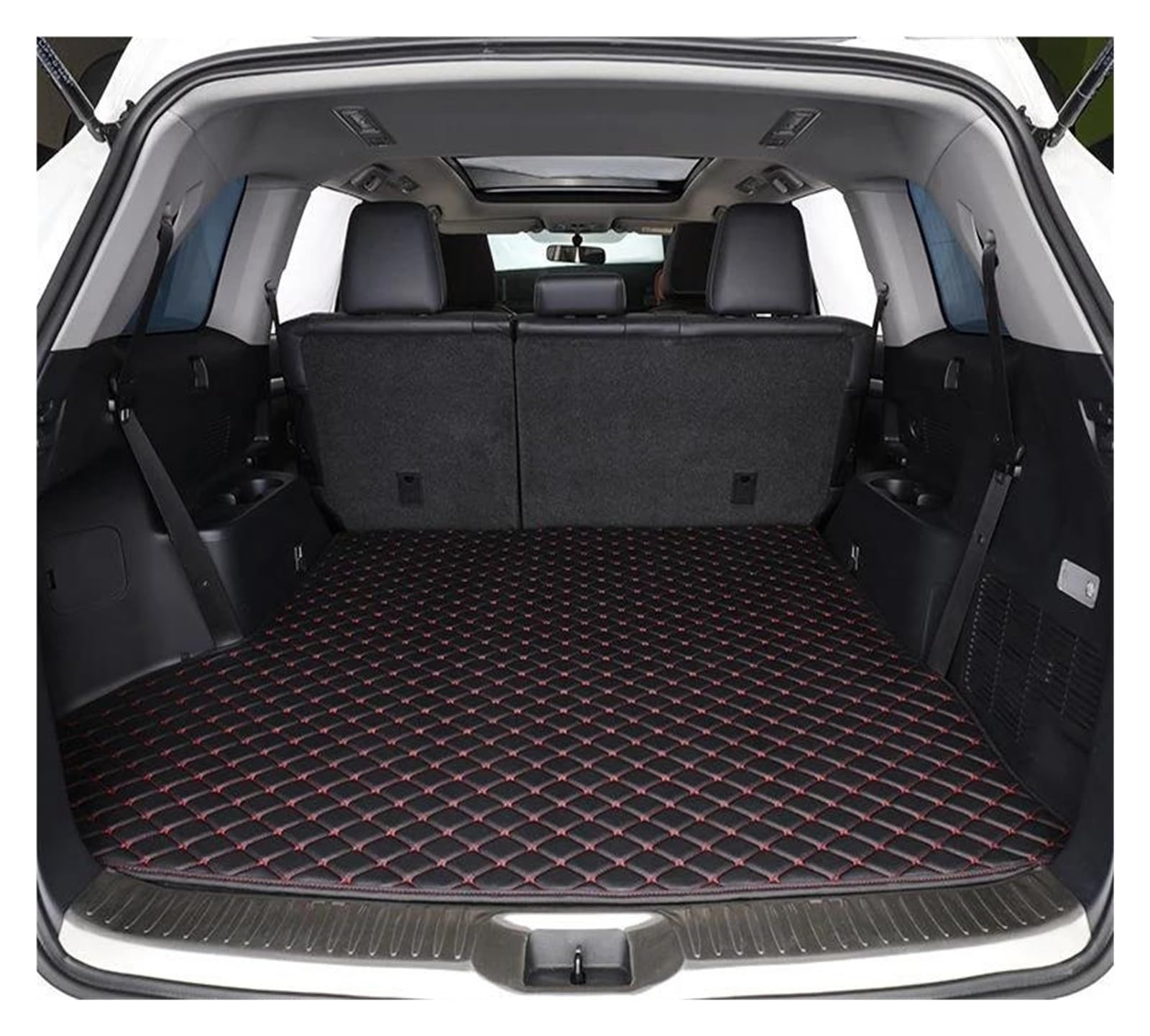 Kofferraumschutz Seitenschutz Für Ford Für Explorer 2011 2012 2013 2014 2015 2016 2017 2018 Cargo-Liner Teppich Innen Hohe Seite Kofferraum Matte Kofferraumabdeckung(1 pcs 3) von LinQianBhD