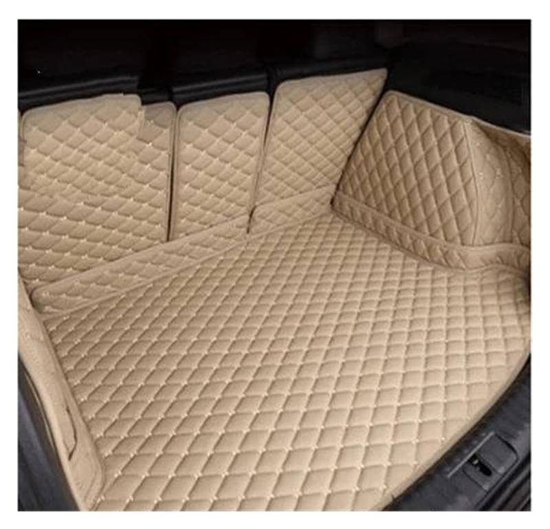 Kofferraumschutz Seitenschutz Für Land Für Rover Für Discovery Für Sport 2016-2020 7-Sitz Die Trunk Cargo Leder Liner Auto Kofferraum Matte Fracht Kofferraumabdeckung(Beige3) von LinQianBhD