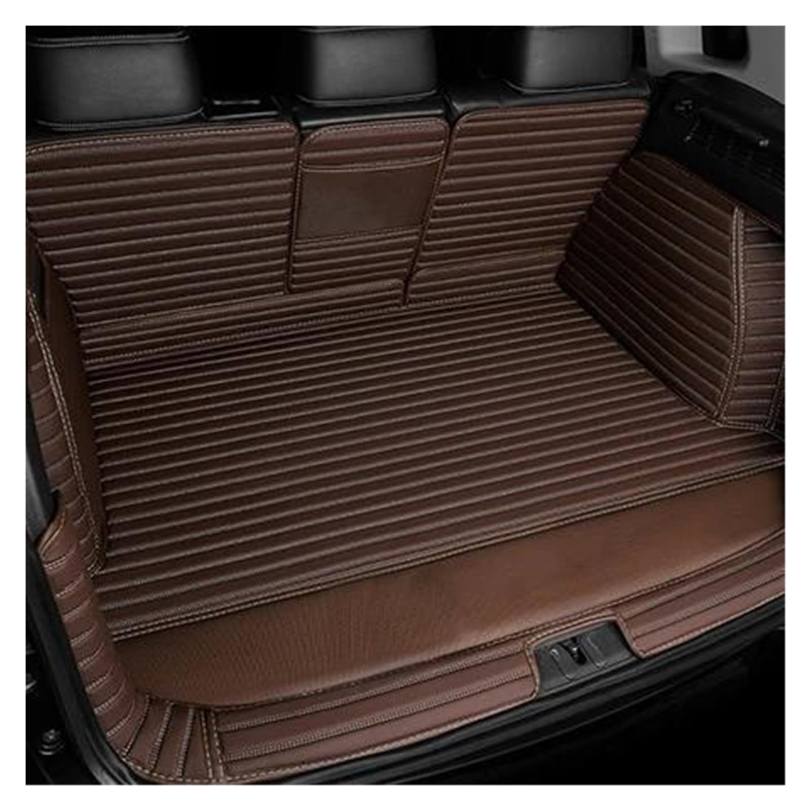 Kofferraumschutz Seitenschutz Für Tesla Für Modell Y 2021 Fracht Pad Teppich Fach Schutz Matten Vollständig Umgeben Kofferraum Matte Set Boot Liner Anti Slip Matte Kofferraumabdeckung(Coffee 2) von LinQianBhD