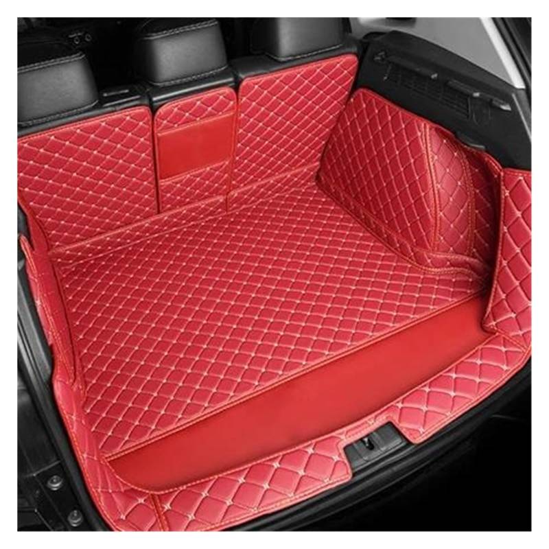 Kofferraumschutz Seitenschutz Für Tesla Für Modell Y 2021 Fracht Pad Teppich Fach Schutz Matten Vollständig Umgeben Kofferraum Matte Set Boot Liner Anti Slip Matte Kofferraumabdeckung(Red 1) von LinQianBhD