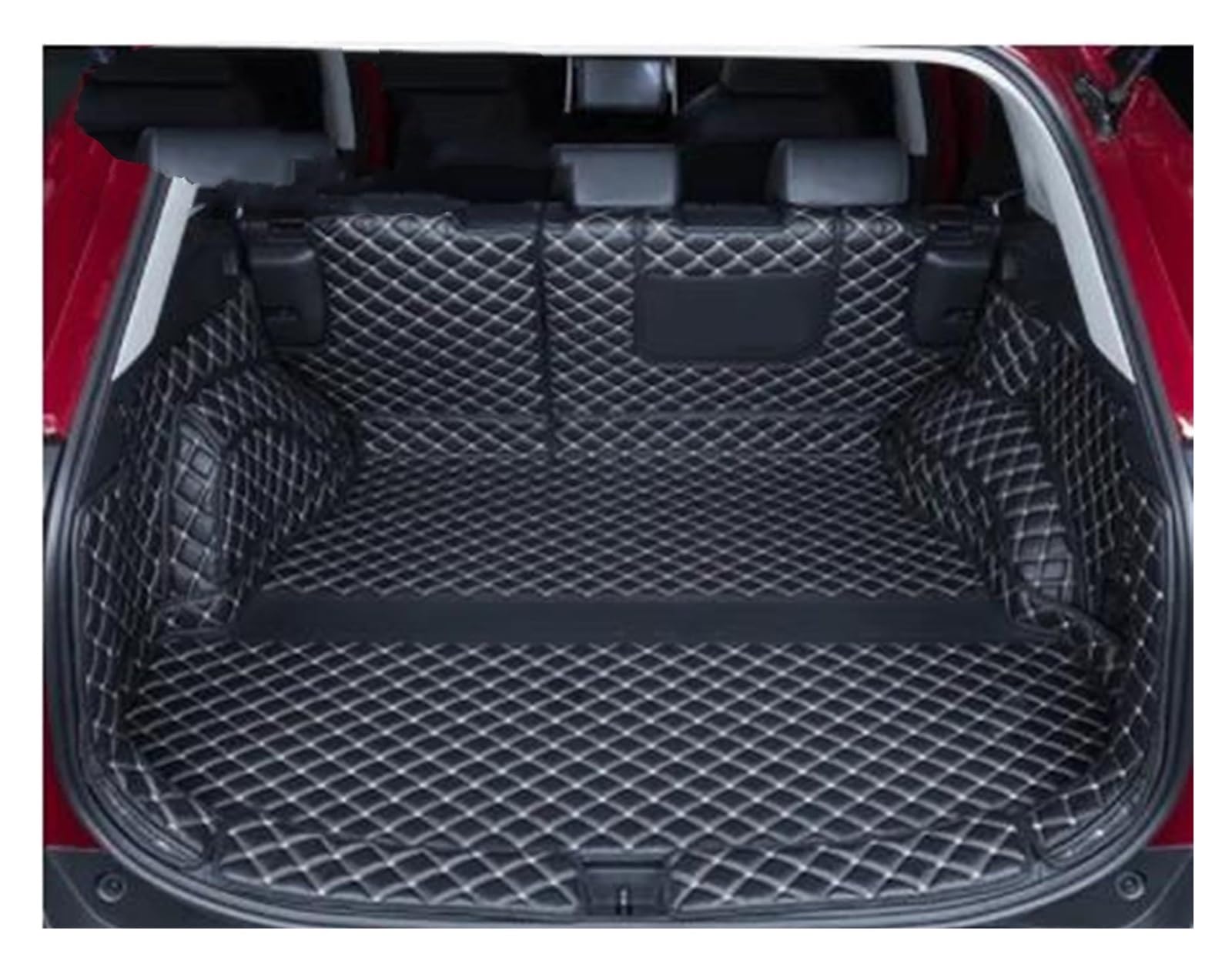 Kofferraumschutz Seitenschutz Für Toyota Für RAV4 Für RAV 4 Für XA50 Für XA 50 2020 2021 Stamm Schutz Leder Matte Catpet Innen Abdeckung Teil Kofferraumabdeckung(Full Cover Black) von LinQianBhD