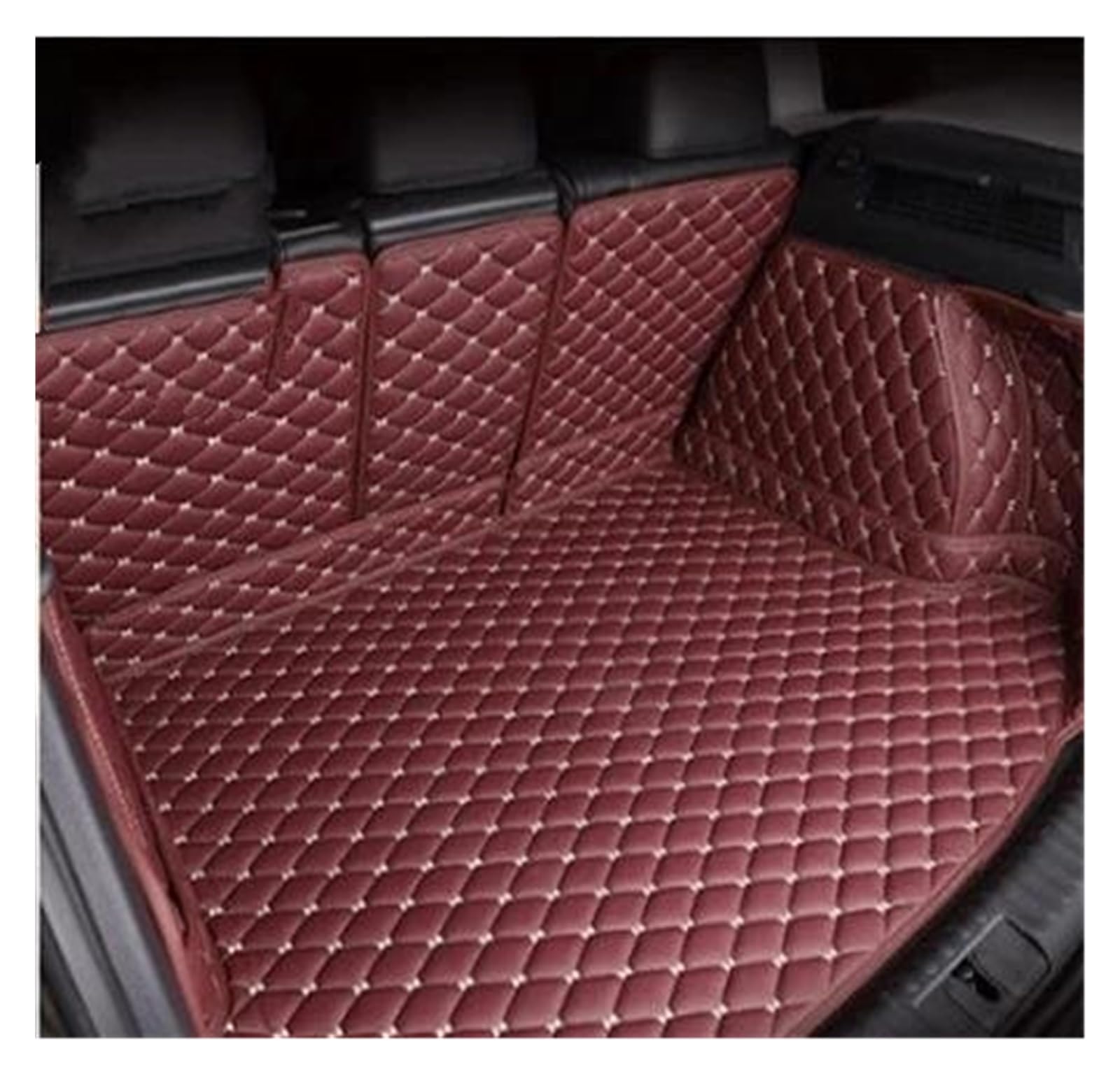 Kofferraumschutz Seitenschutz Für Volvo Für XC60 2015 2016 2017 2018 2019 2020 Cargo-Liner Innen Boot Leder Kofferraum Matte Auto-Styling Kofferraumabdeckung(Wine red 2) von LinQianBhD